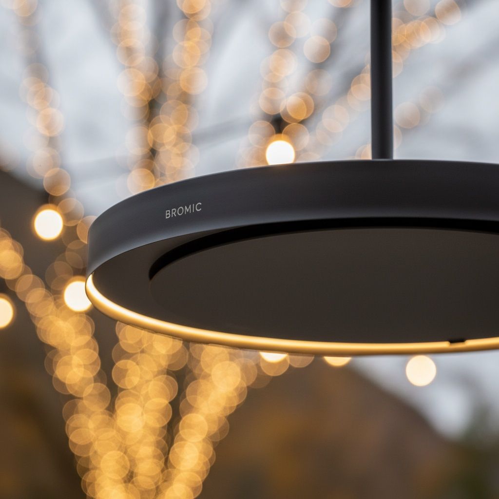 Sleek black Bromic Eclipse Smart-Heat electric heater