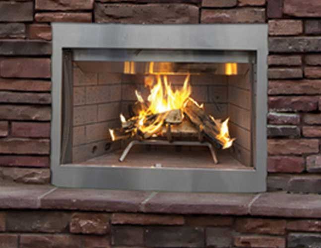 Superior fireplace with wood burning 
