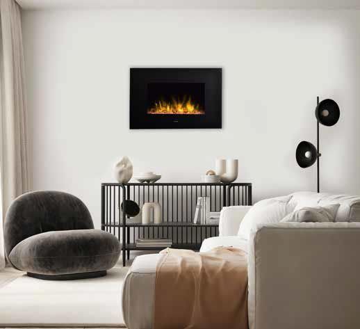 Toluca Deluxe Wall Mounted Fireplace