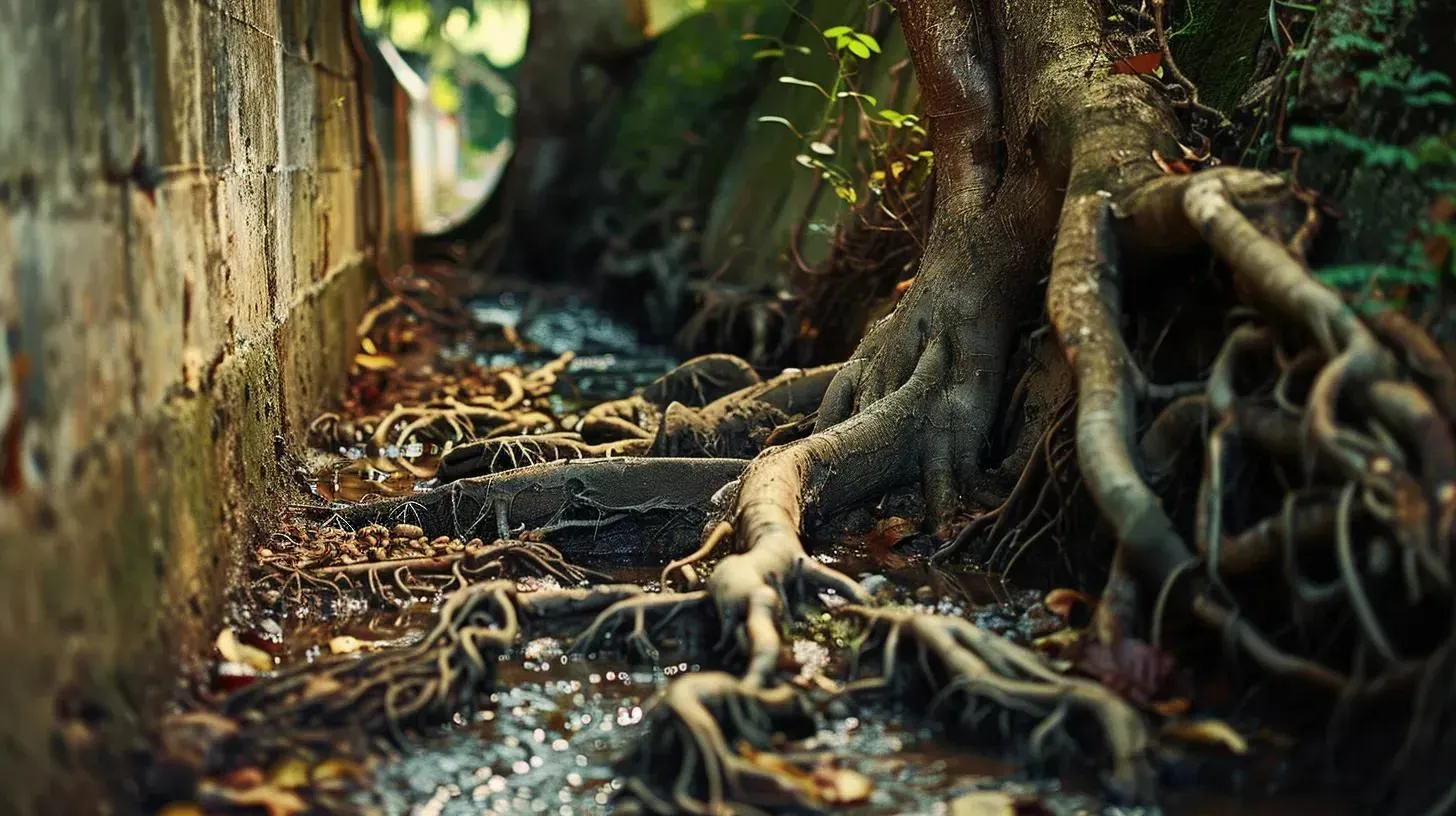 Tree Roots in a Sewer Line