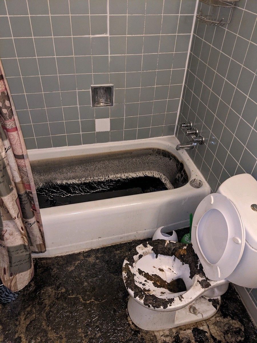 Sewage Water Coming Up in Bathtub