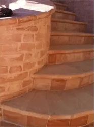 Staircase in terracotta