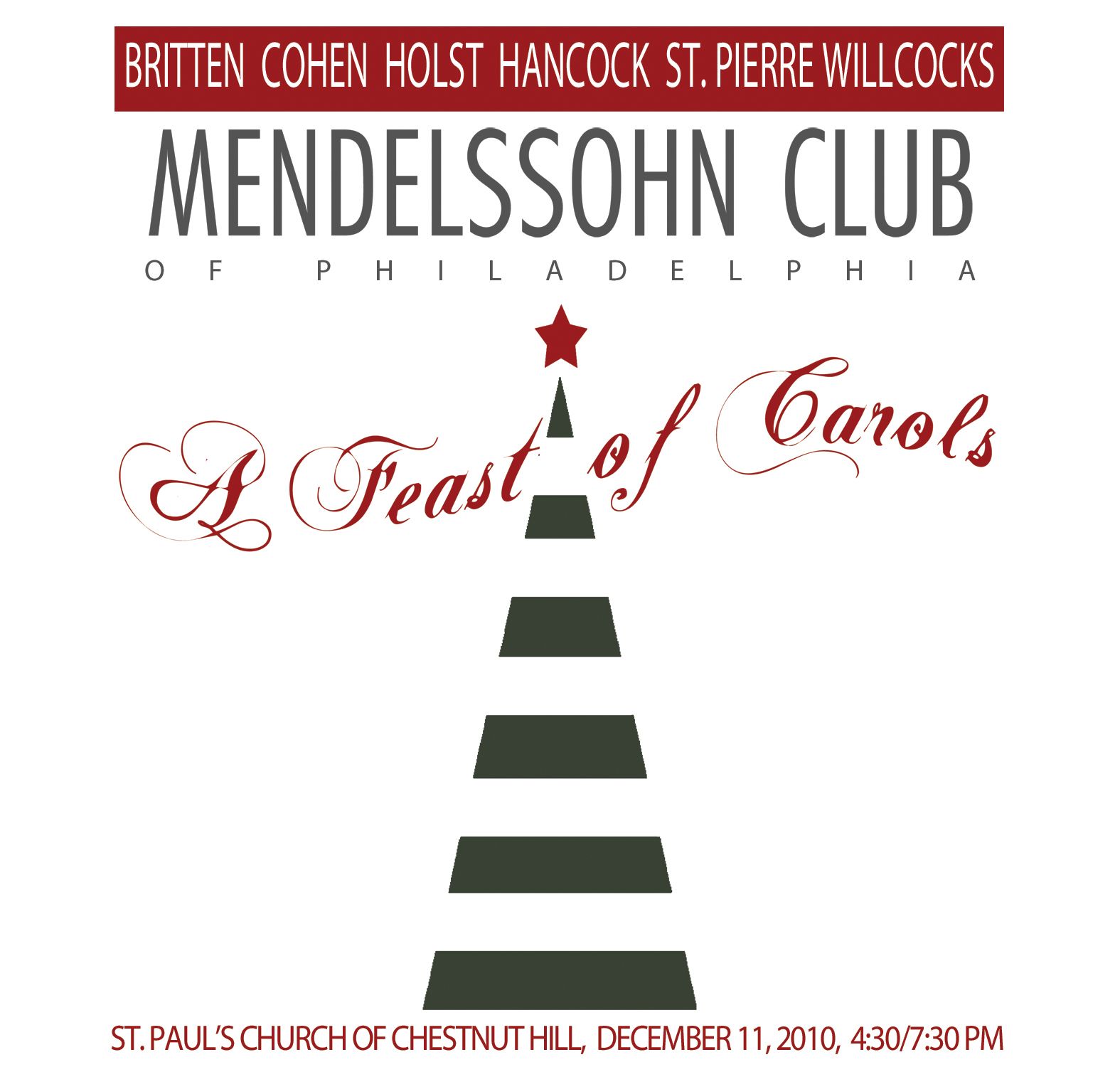 A poster for the mendelssohn club of philadelphia