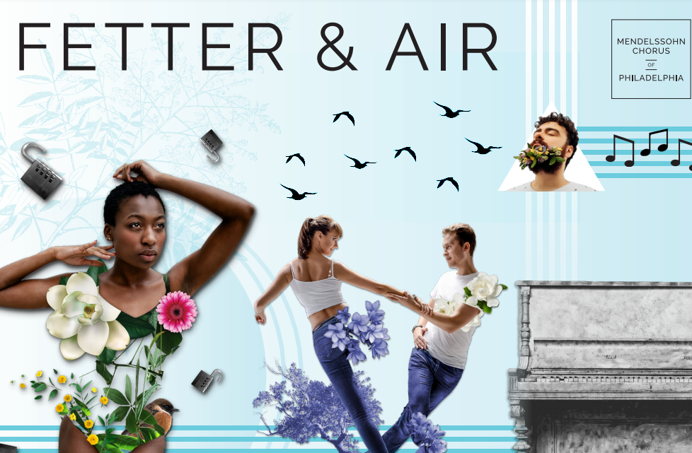 A poster for fetter & air shows a man and a woman dancing