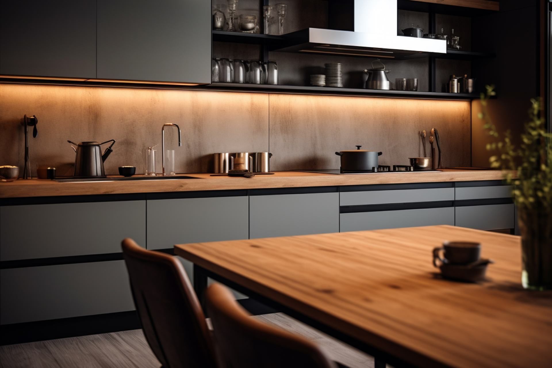 Pianta in un vaso su pavimento