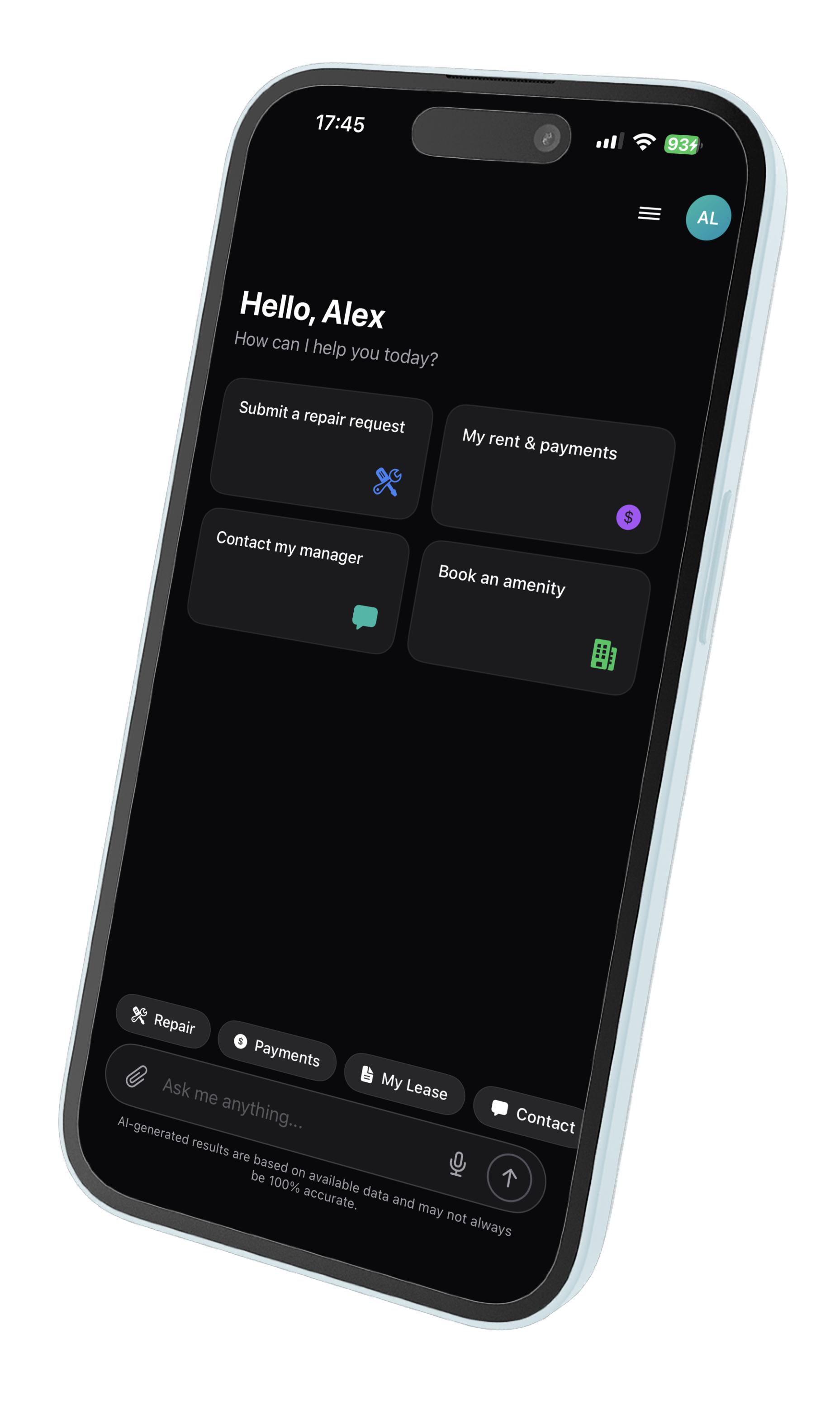 Three-story building with flat roof and storefronts. White, boxy, and generic.