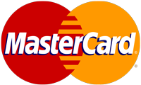 A red and orange mastercard logo on a white background