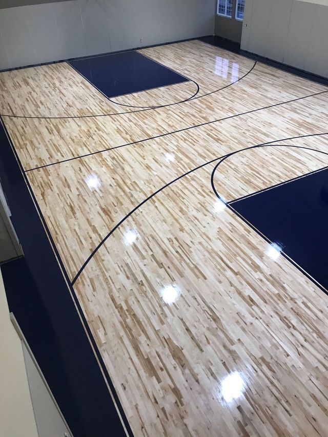 Floor With Basketball Court Design — Puyallup, WA — Blair & Son Floor Co.