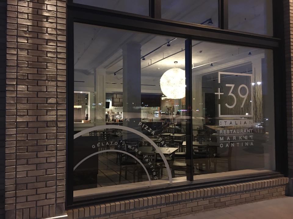 A restaurant with the number 39 on the window