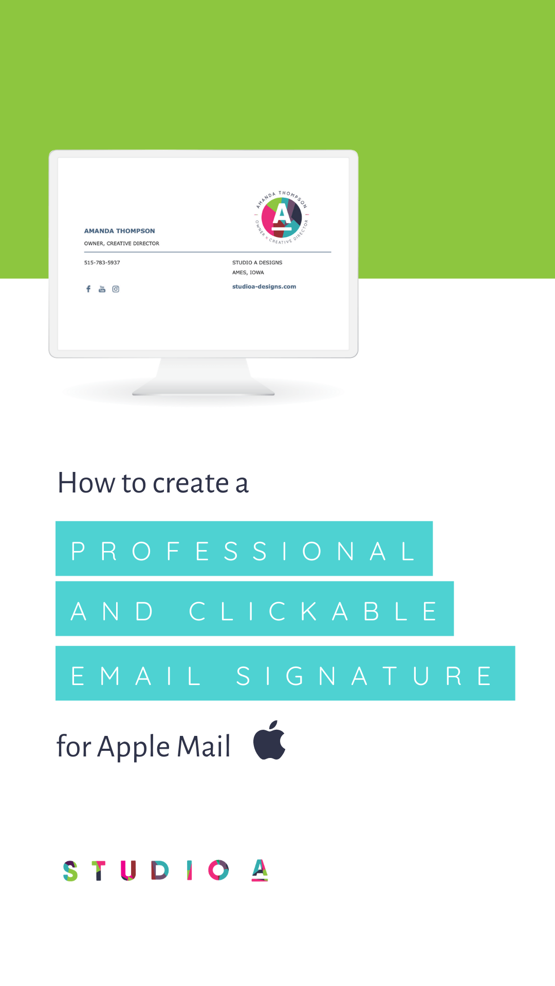 How to create a professional and clickable email signature for apple mail