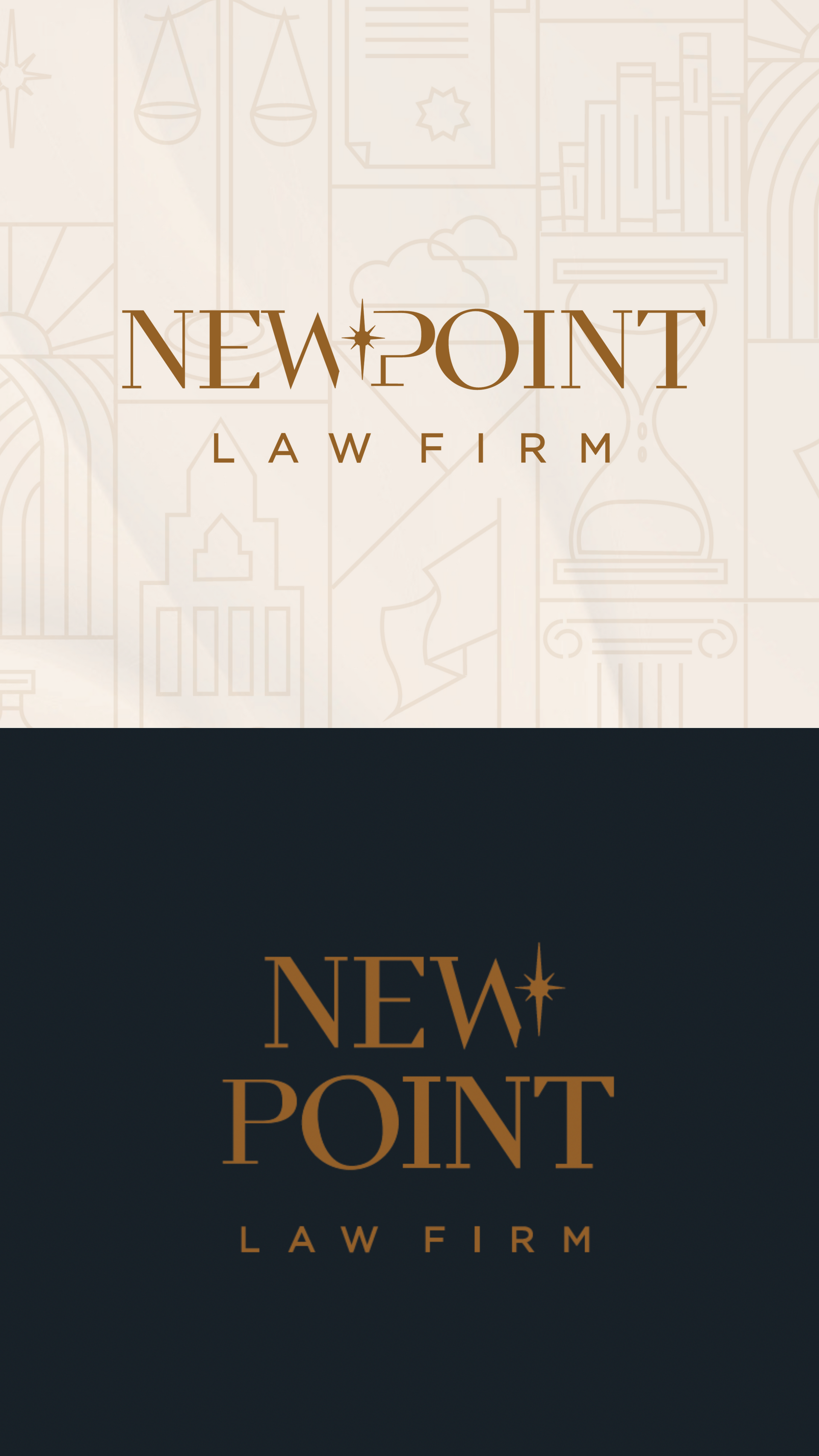 A logo for a law firm called new point law firm.