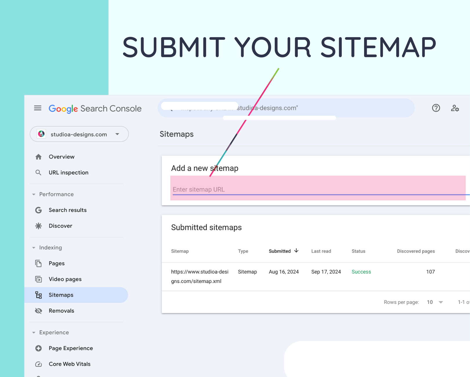 A screenshot of a website that says `` submit your sitemap ''.