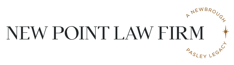 A logo for a law firm called new point law firm