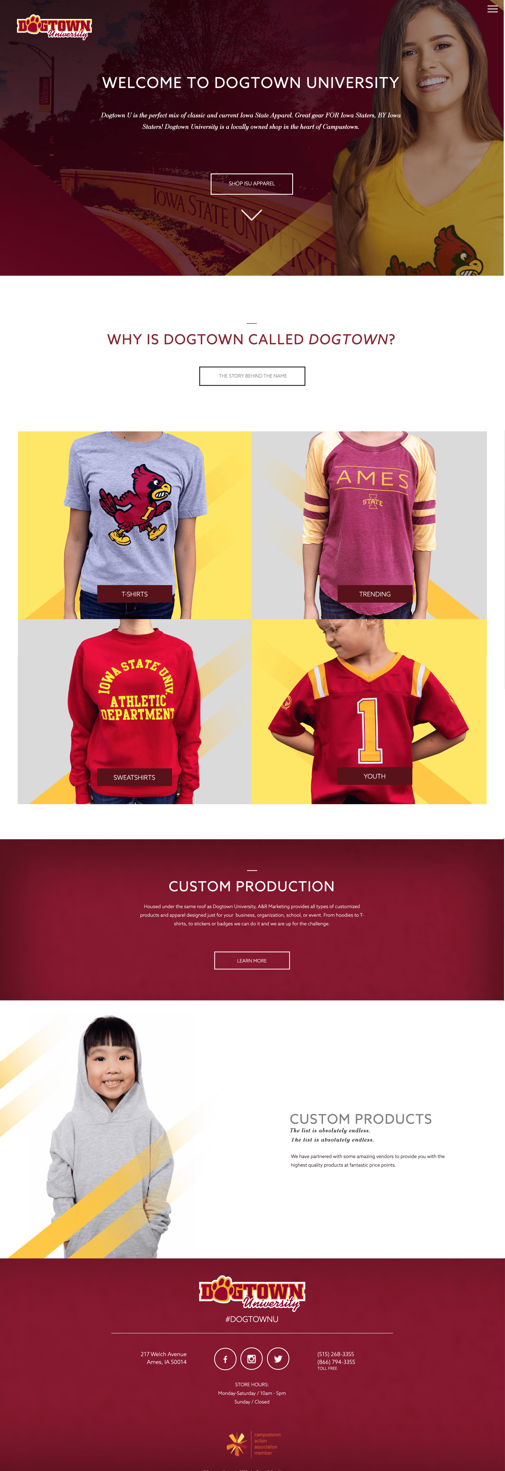 A screenshot of a website showing a variety of shirts for kids.