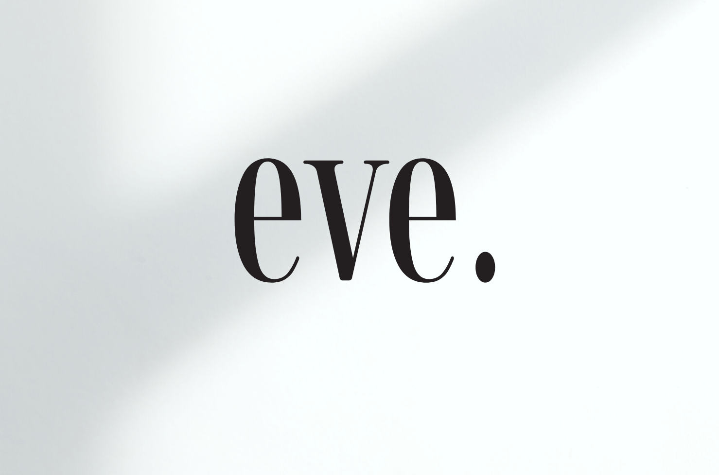 The word eve is on a white background