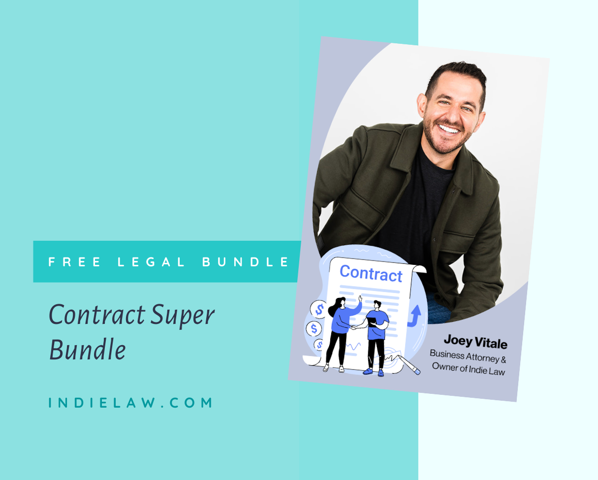 A man is holding a sign that says contract super bundle.