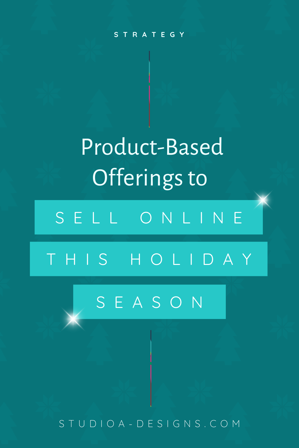 A poster that says product based offerings to sell online this holiday season