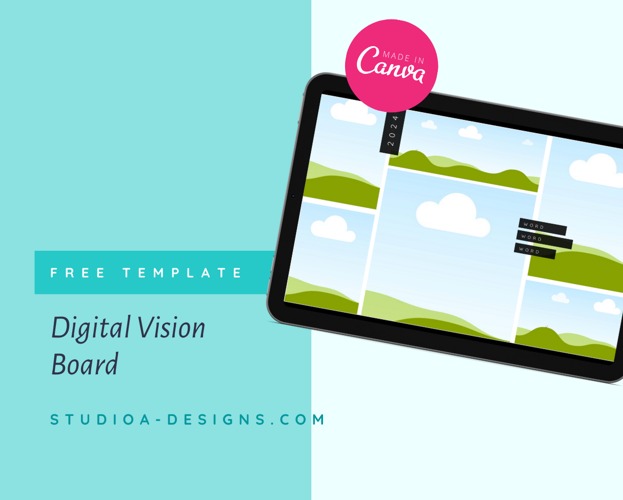 A free digital vision board from studioa-designs.com