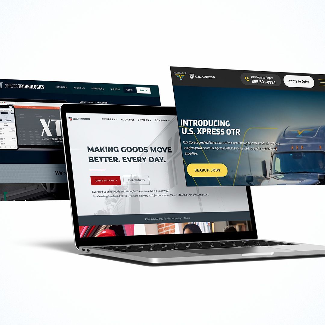 U.S. Xpress, Variant, and XT Homepage Mockup