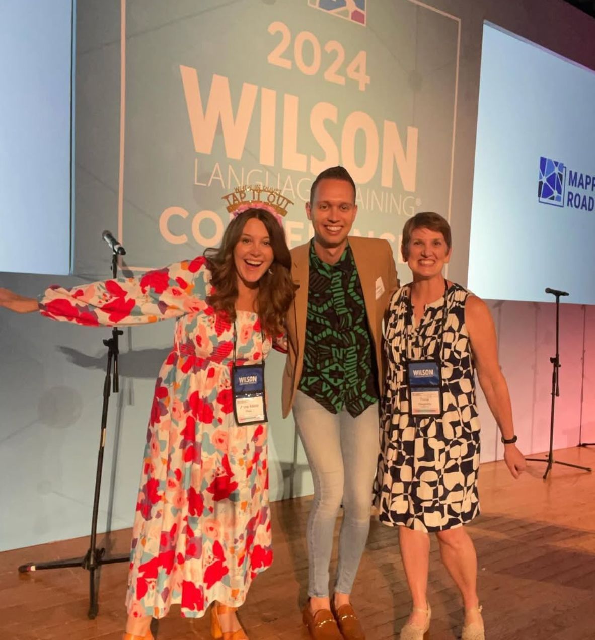 Social influencers on stage at Wilson Language Training 2024 Conference