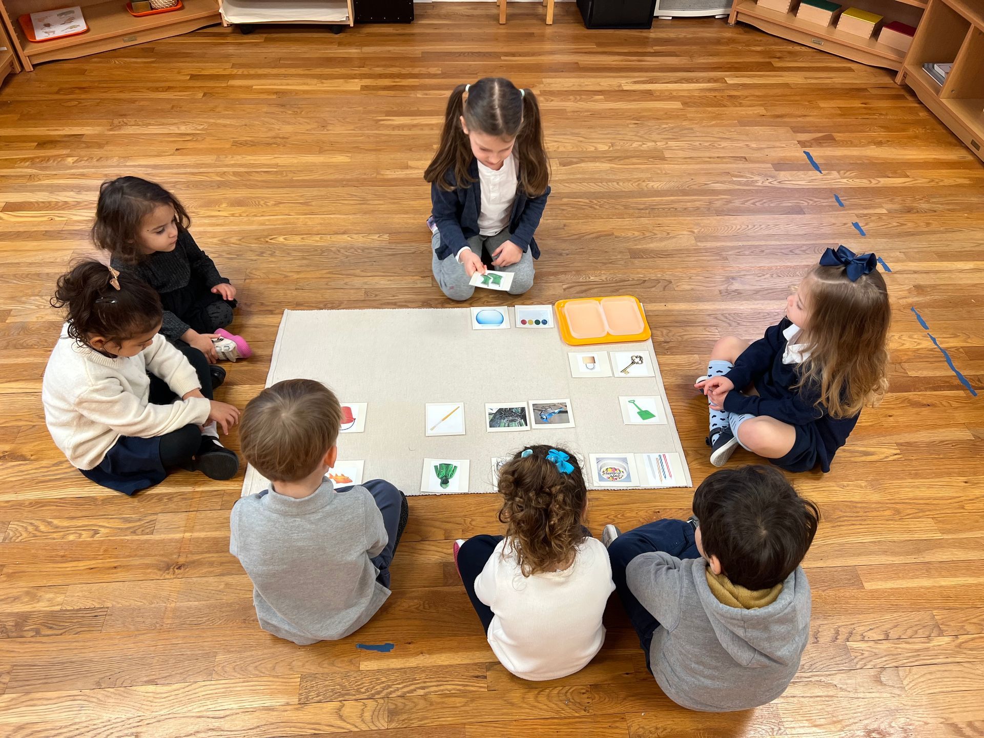 Children working together in the Montessori classroom