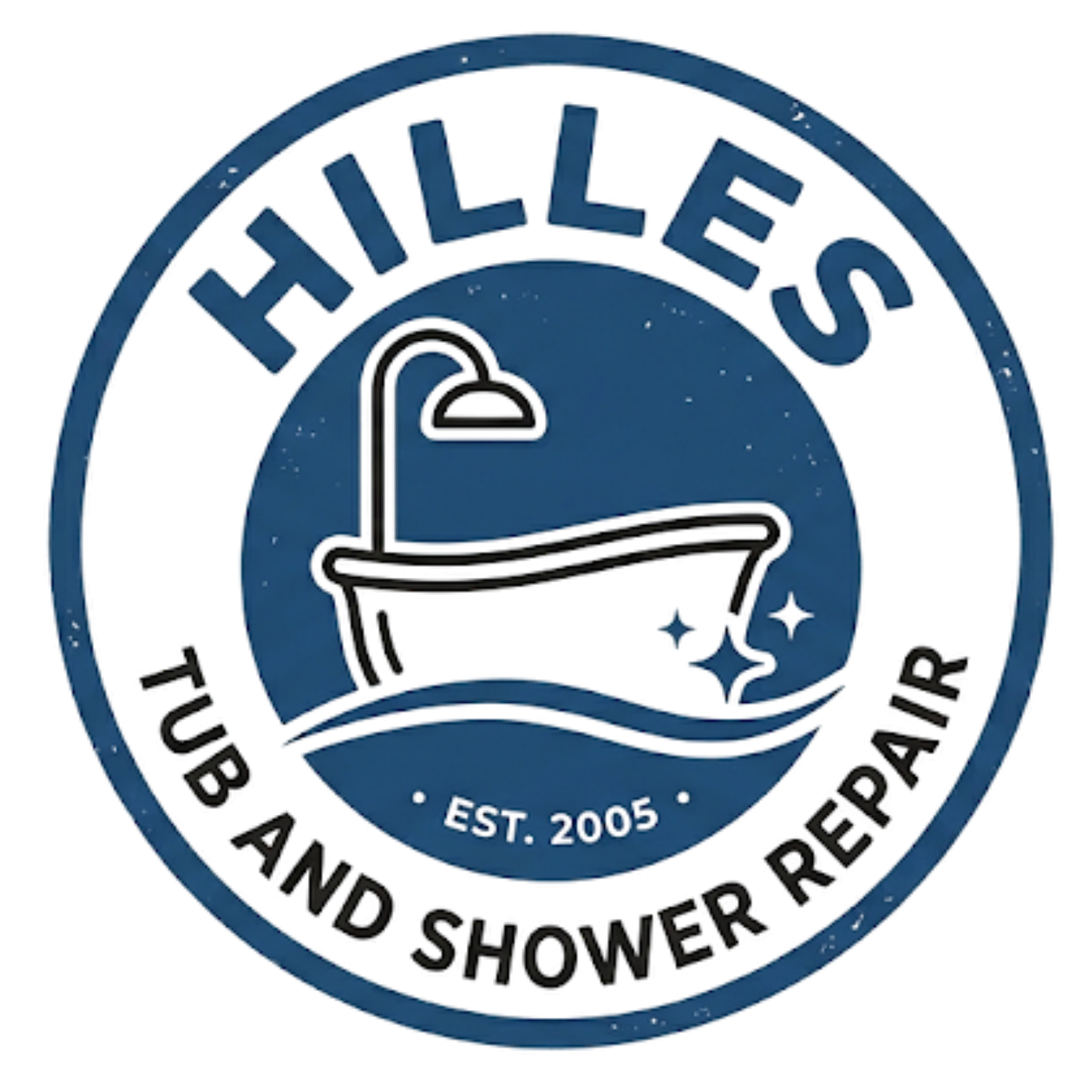 A blue and white sign for taylor 's fiberglass repair llc