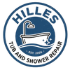 A blue and white sign for taylor 's fiberglass repair llc
