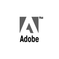 A black and white adobe logo on a white background.