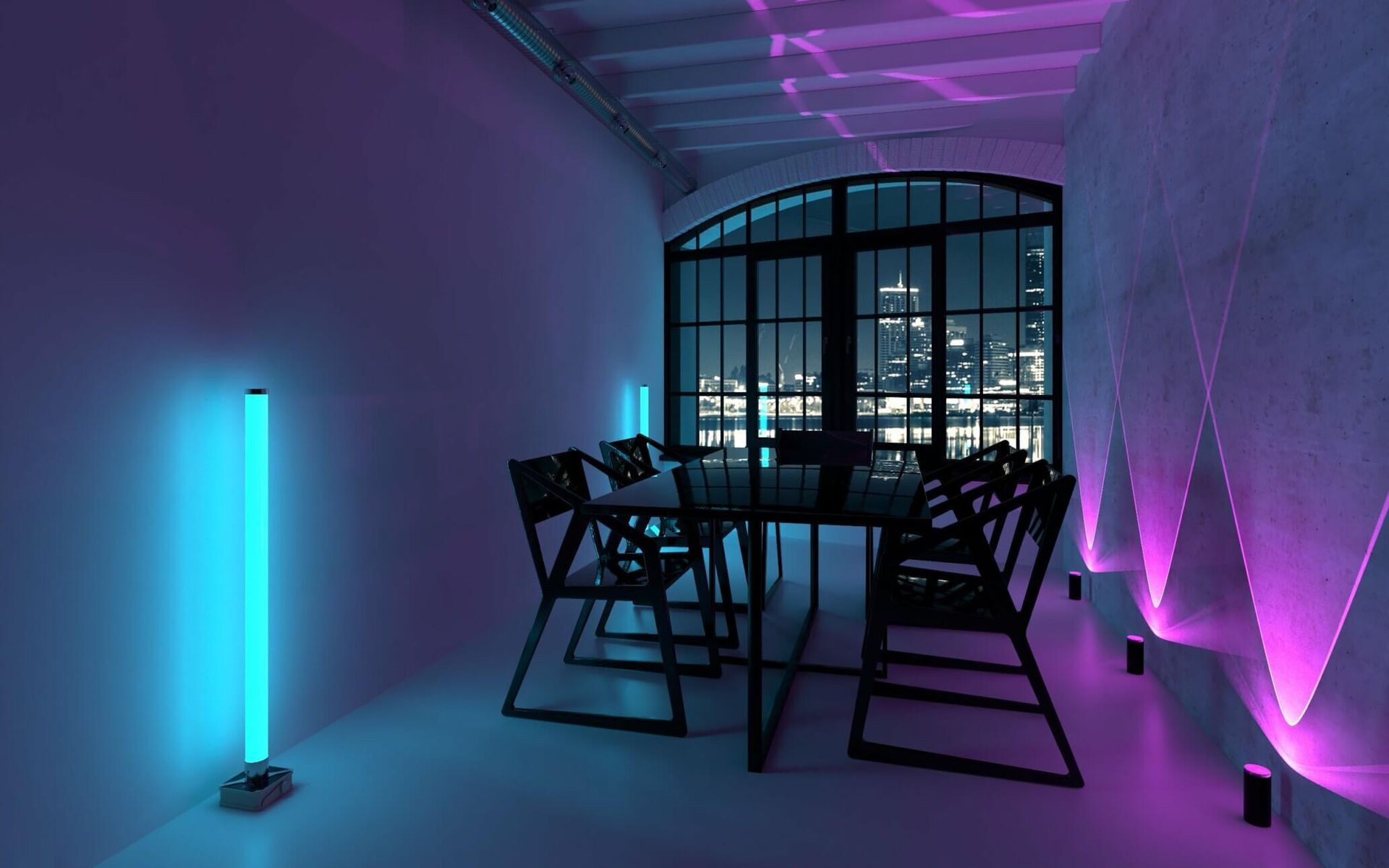 Hammond Castle Wireless Uplighting by Party Time Events - Pink