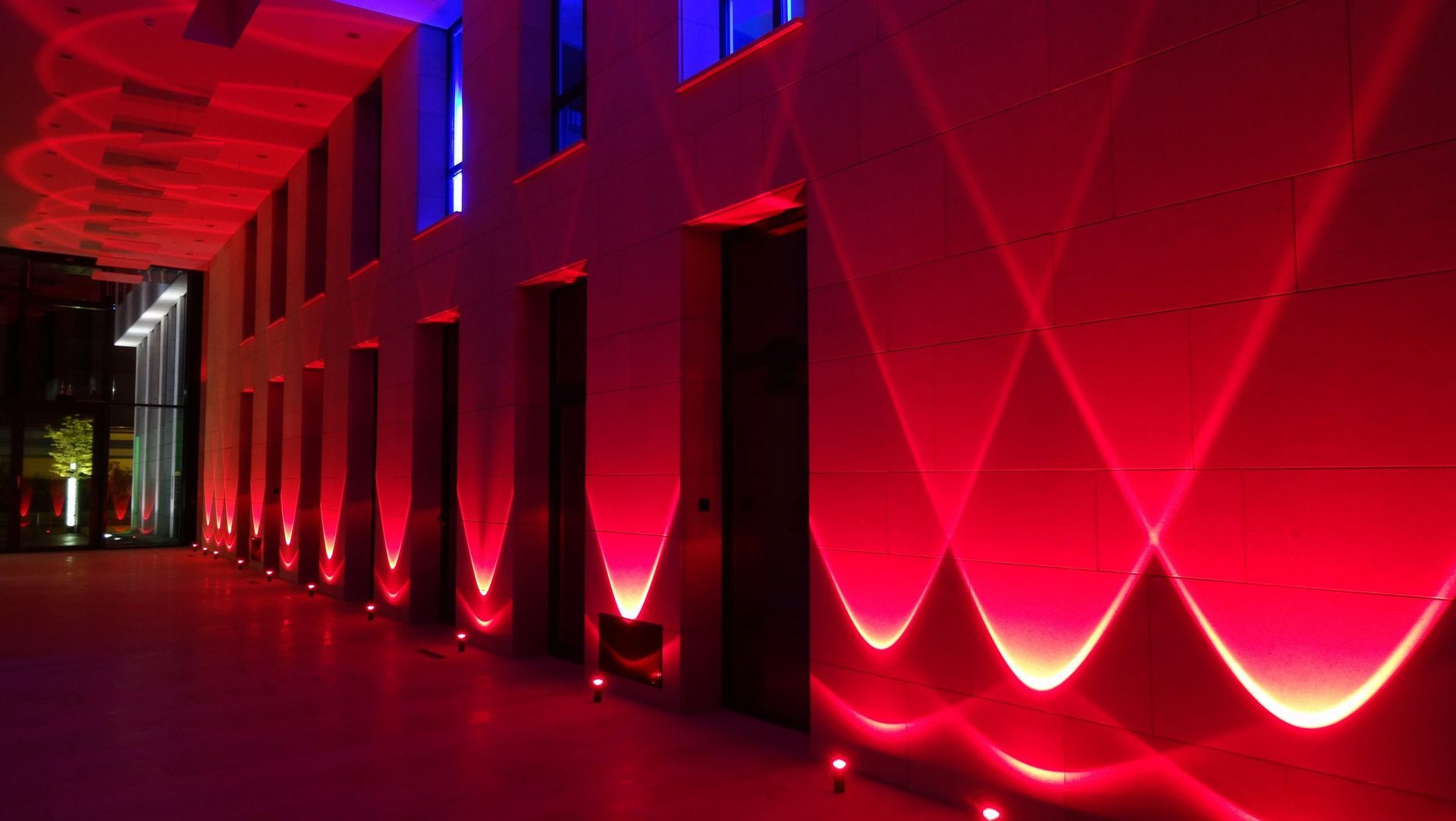 Boston Marriott Copley Ballroom Uplighting - Blue & Pink