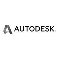 A black and white logo for autodesk on a white background.