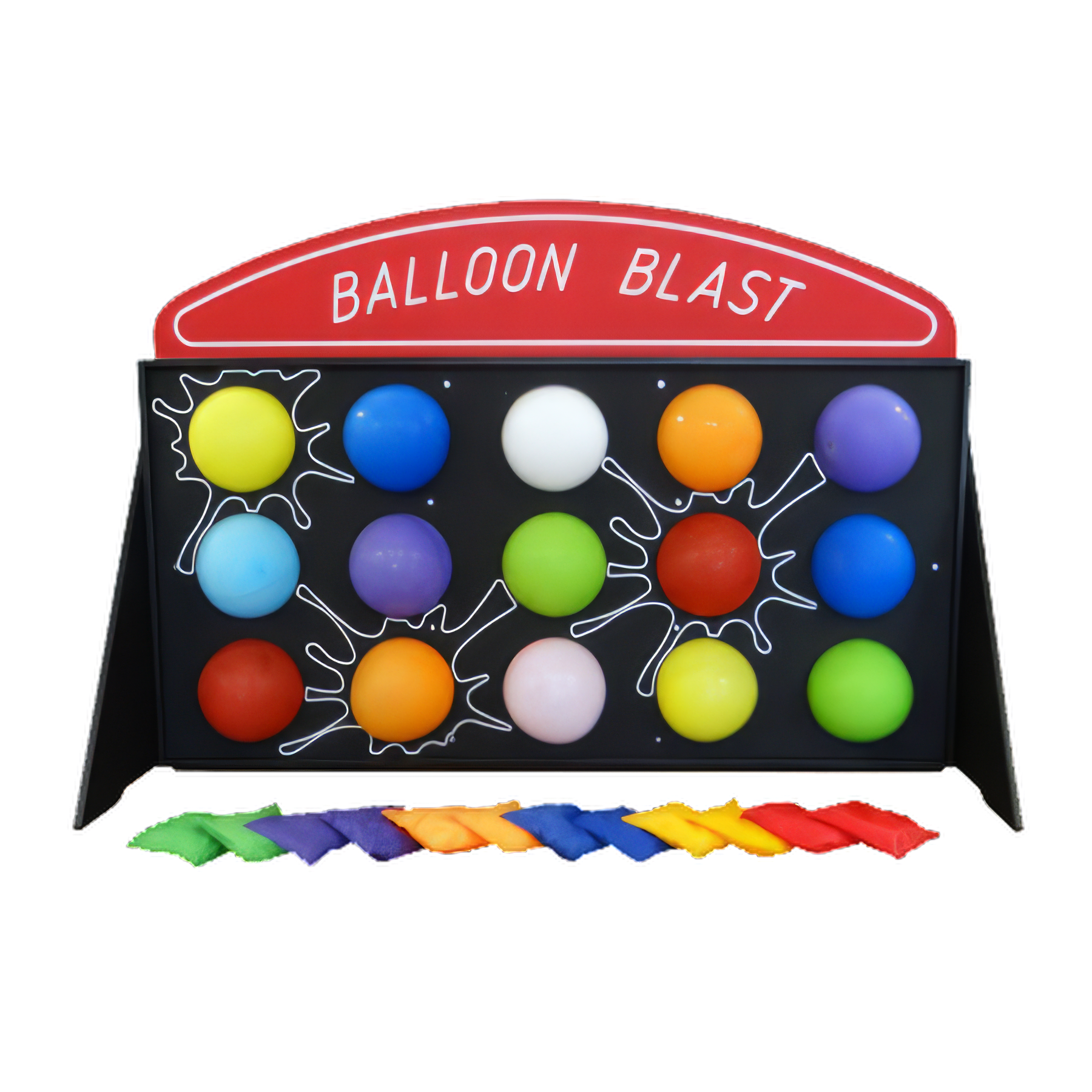 A balloon blast game with many different colored balloons