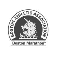 The logo for the boston athletic association has a unicorn on it.