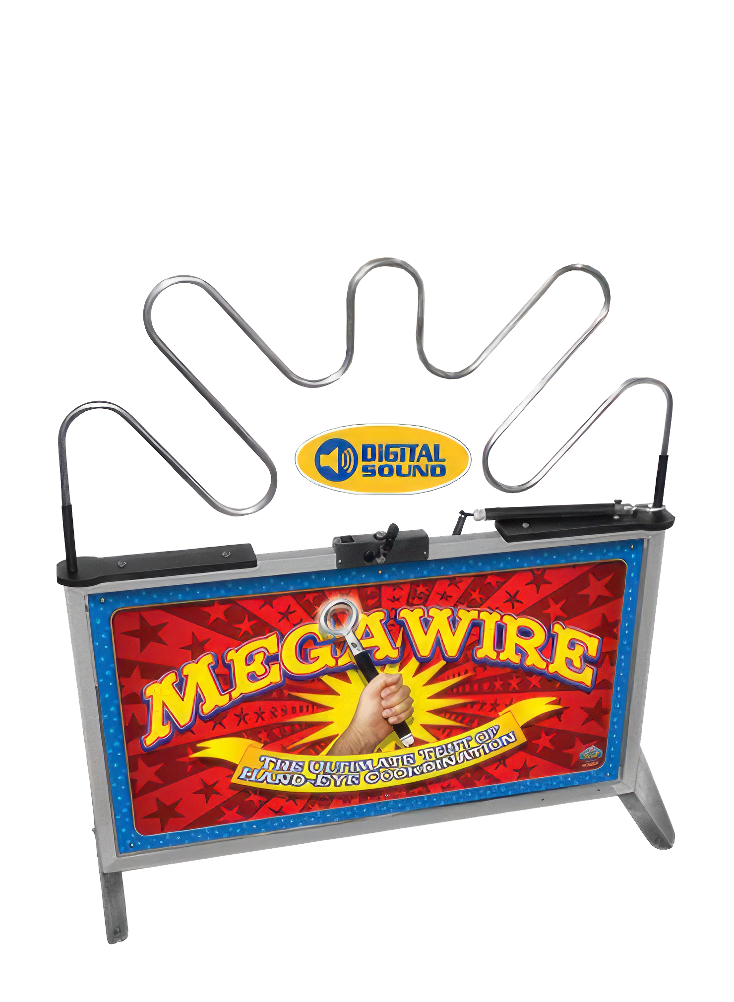 A mega wire game is sitting on top of a table.