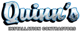 The logo for quinn 's installation contractors is shown on a white background.