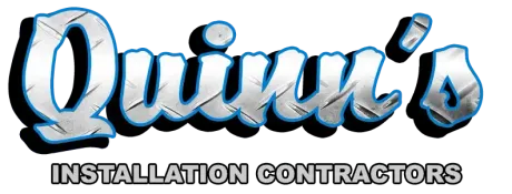 A logo for quiver 's installation contractors on a white background
