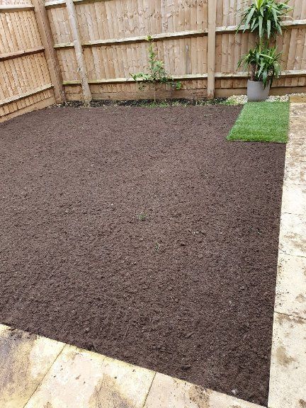 soil prepared for the turf
