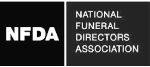 NFDA logo with black background and white text: