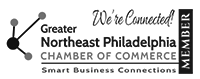 Greater Northeast Philadelphia Chamber of Commerce logo with connected dots and 