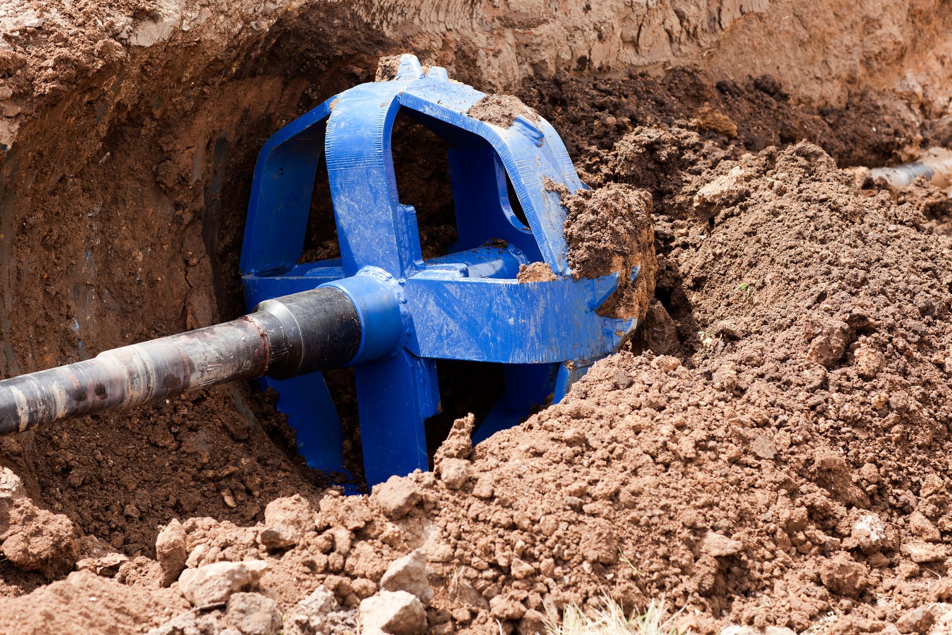 Directional drilling reamer tool used in HDD projects for underground utility installations