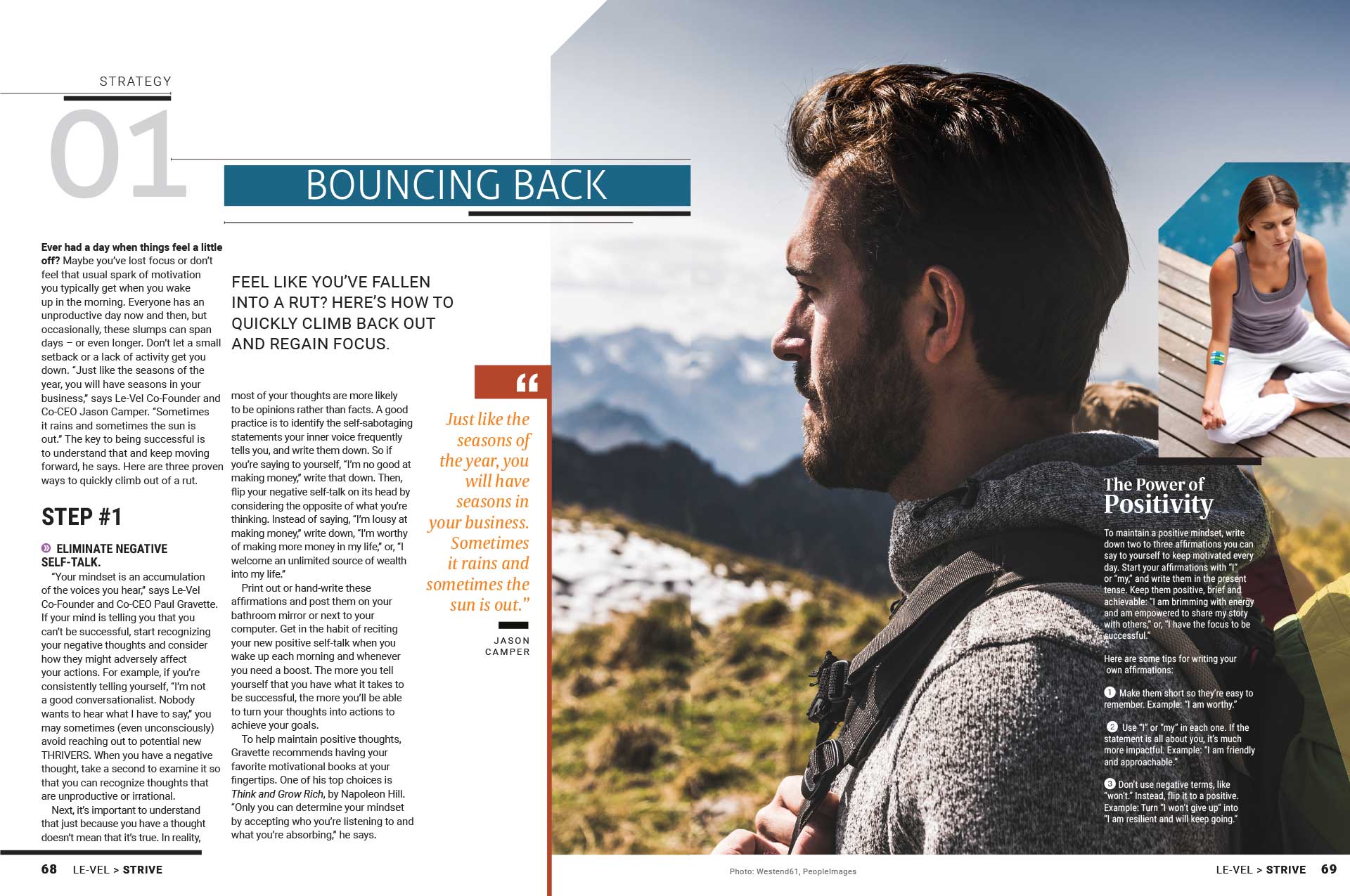 STRIVE Magazine spread