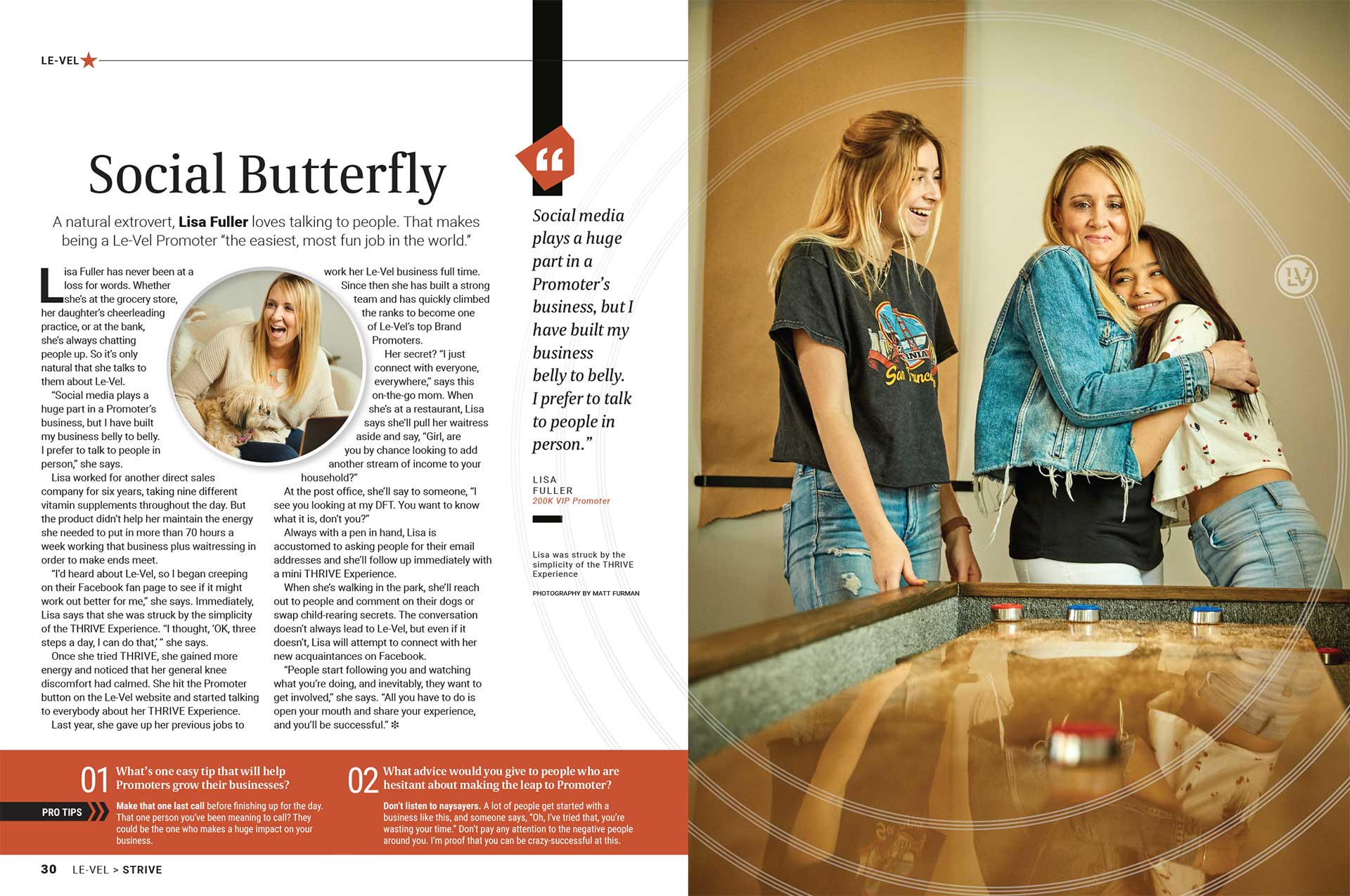 STRIVE Magazine spread