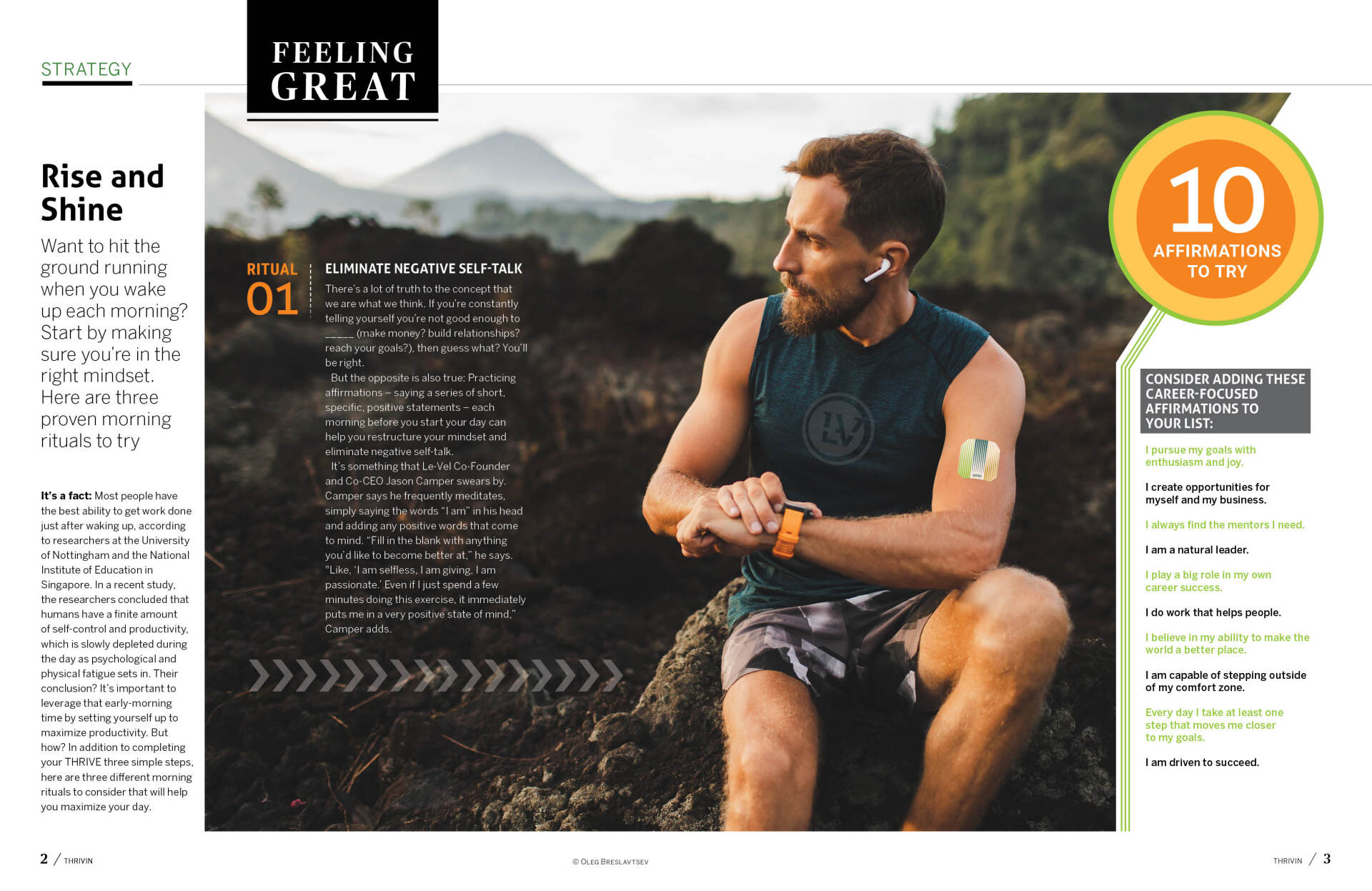 Thrivin Magaine spread