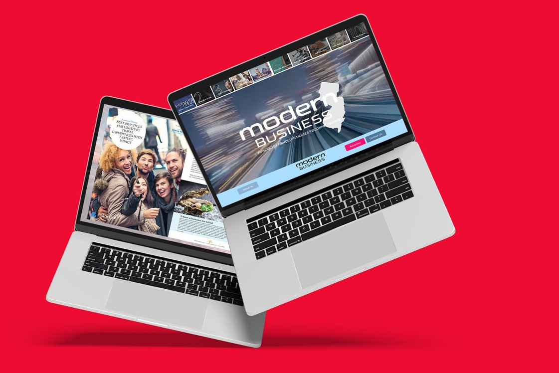 2 laptop computers showing industry guides