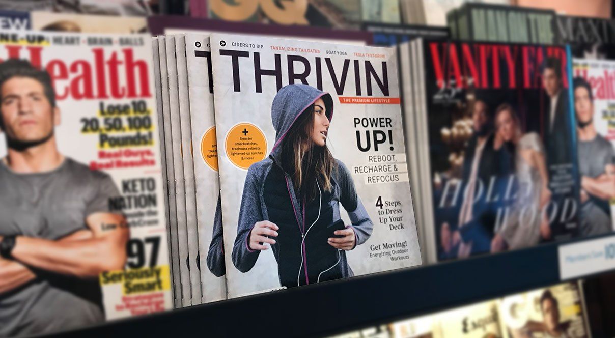 Thrivin Magazine on newsstand