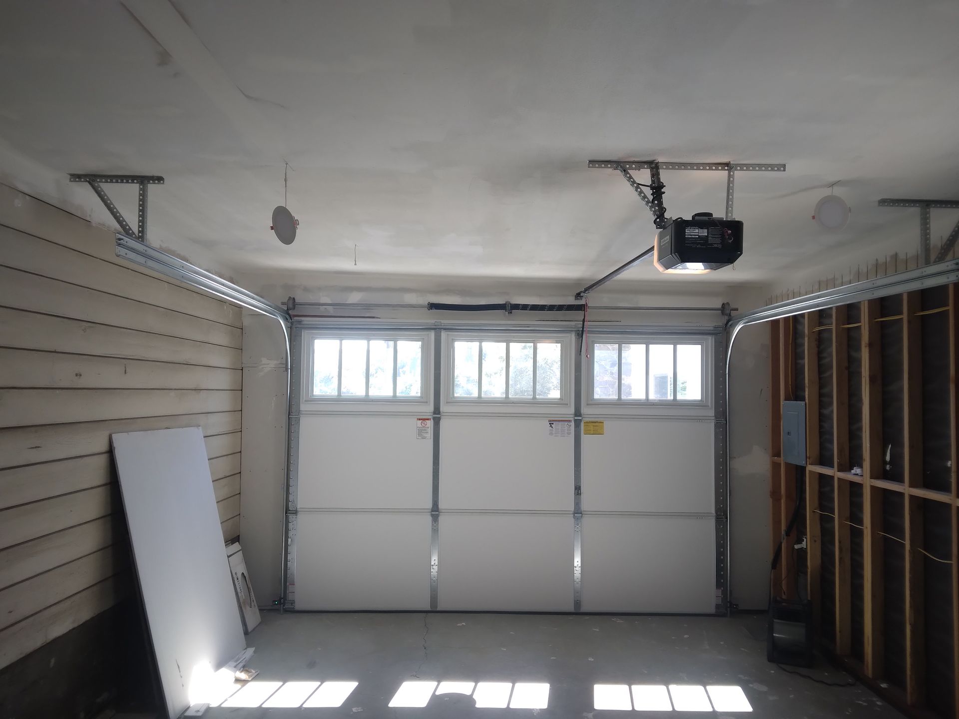 The inside of a garage addition in Fairfield, CA by Garage Door Excellence