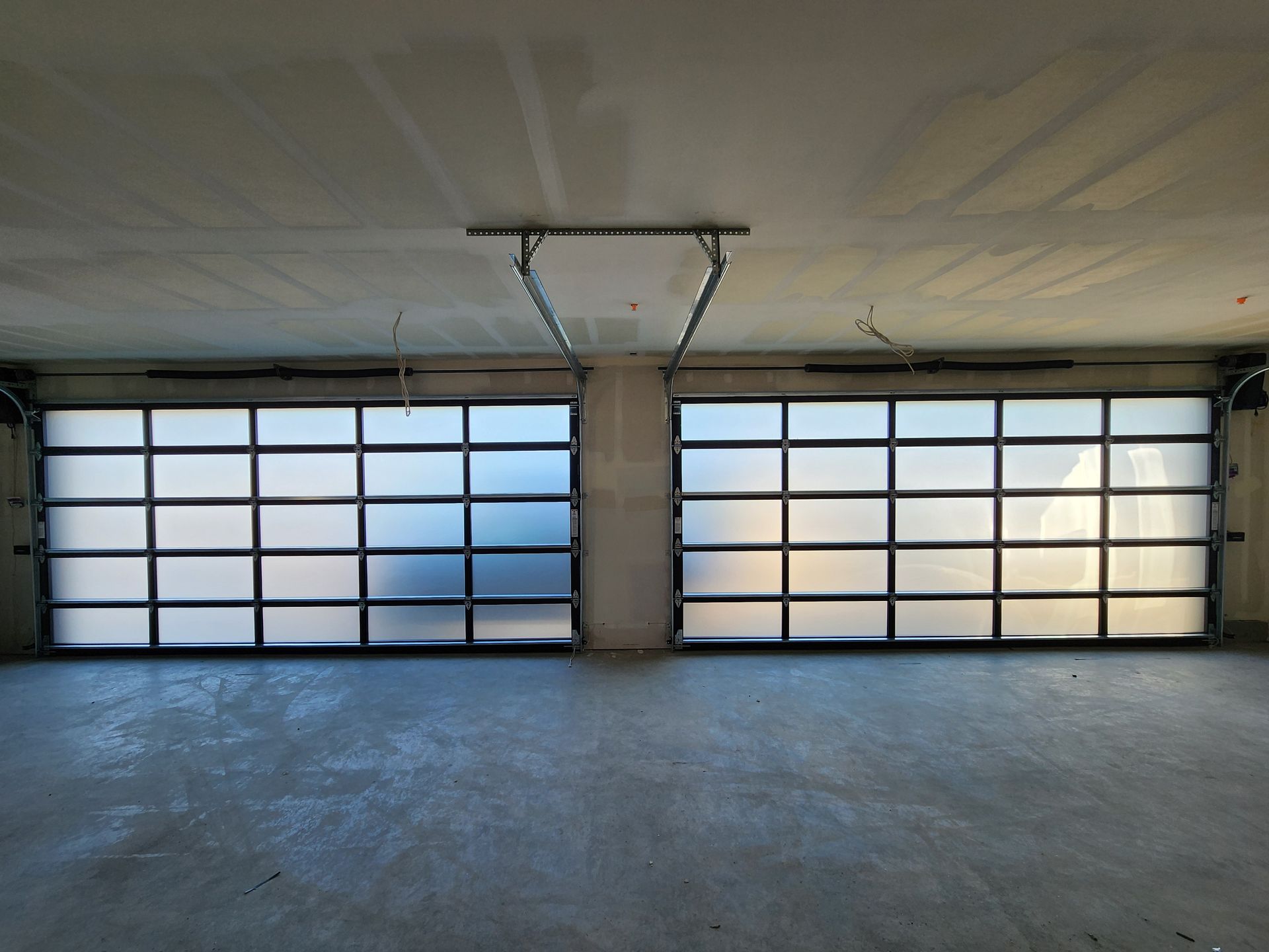 A double car garage installation in Sonoma, CA provided by Garage Door Excellence