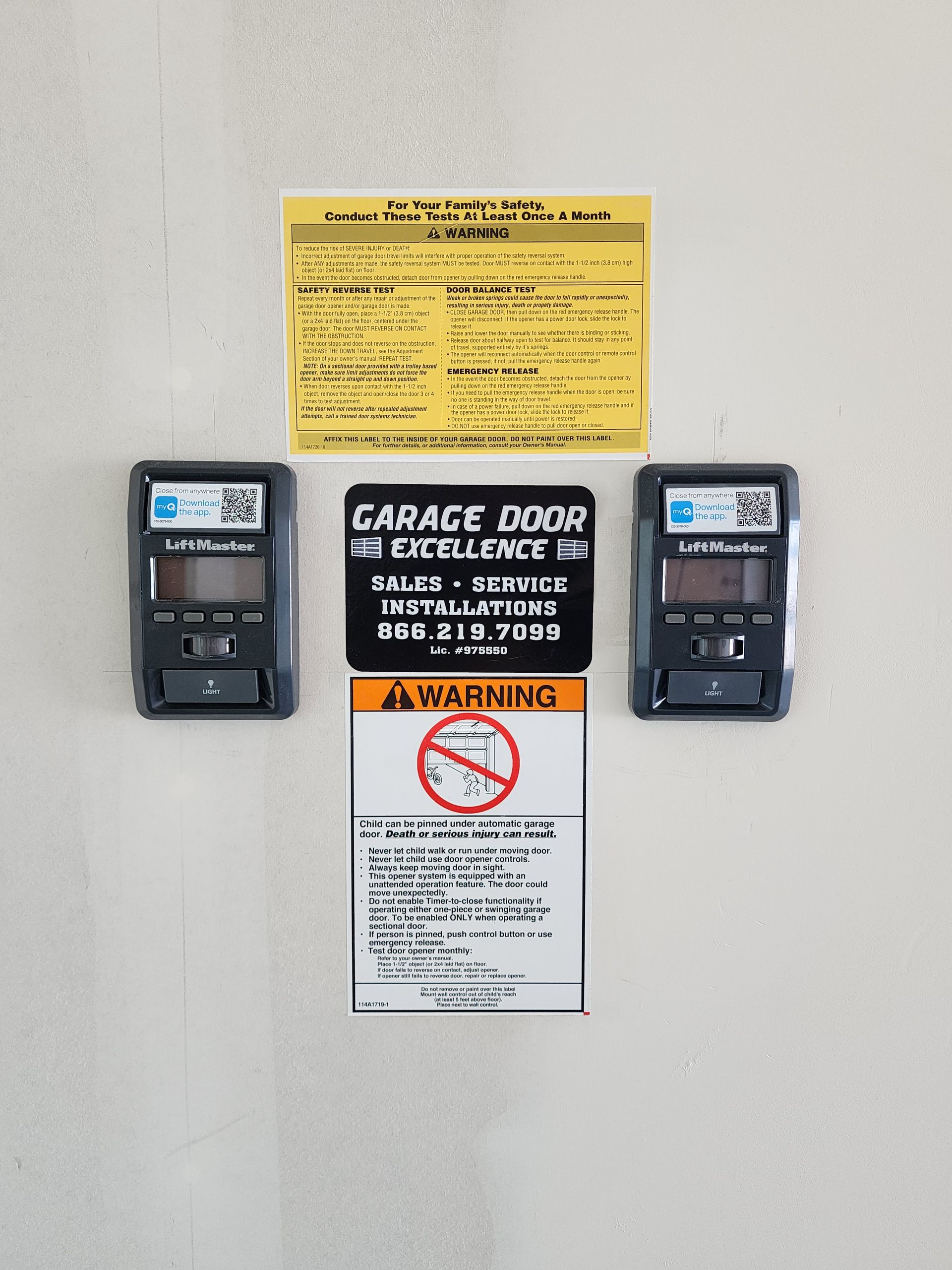 A double garage opener in Sonoma, CA provided by Garage Door Excellence