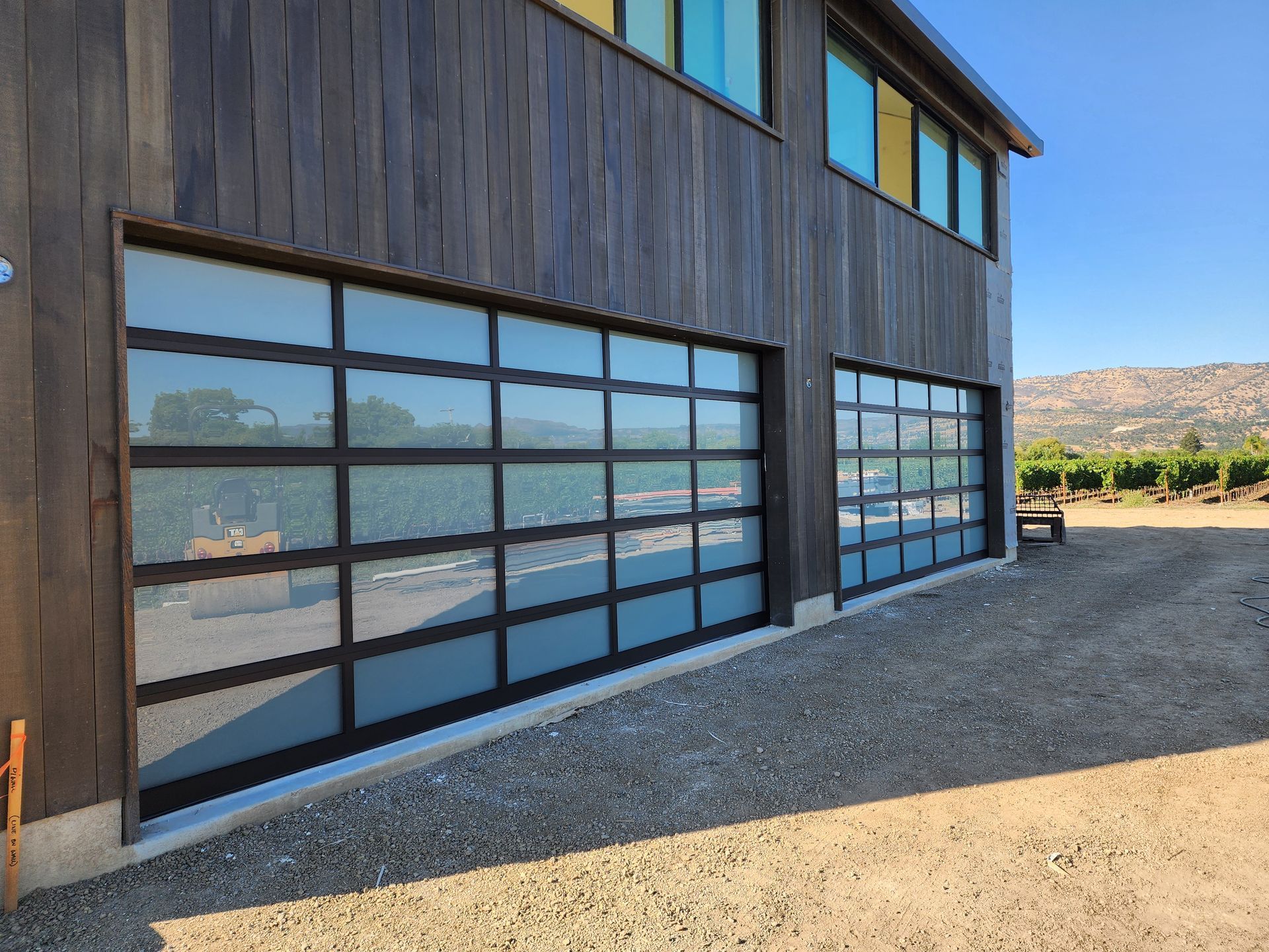 A double garage installation in Sonoma, CA provided by Garage Door Excellence