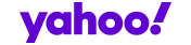 A purple yahoo logo on a white background